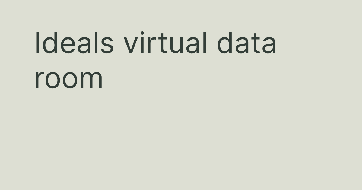 iDeals Virtual Data Room Guide: Pricing & Alternatives 2026