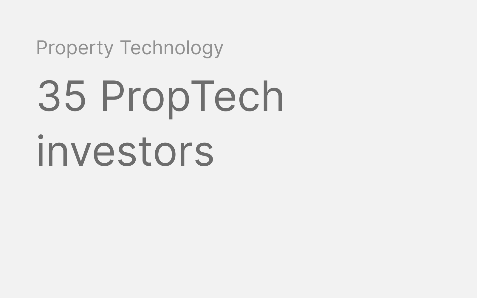 Property Tech Investors: Complete PropTech VC List 2026