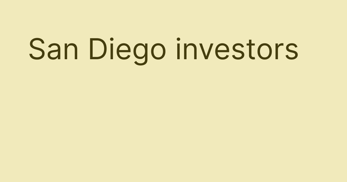 San Diego Venture Capital Investors Sponsoring Deals in 2026